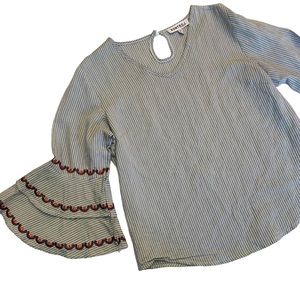 Kontrol Bell Sleeve Striped Top